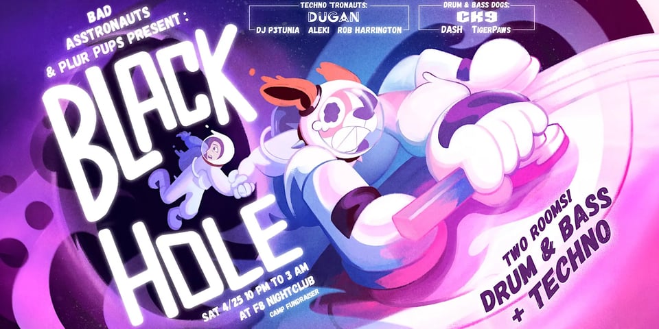 Black Hole Party Poster