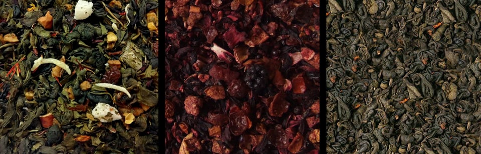 triptych of Virginia Beach Dolphin's Delight, Lady Hannah's Whole Fruit, and Strawberry Green