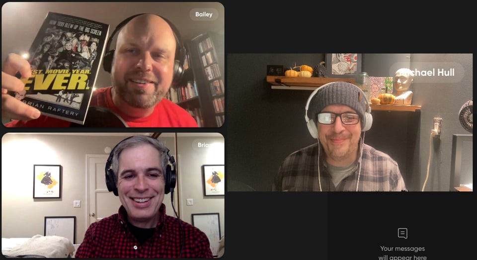Guest Brian Raftery with hosts Jason Bailey and Mike Hull.