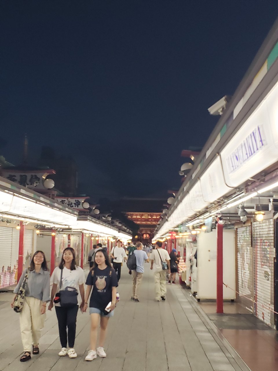 The pathway leading to Senso-ji.