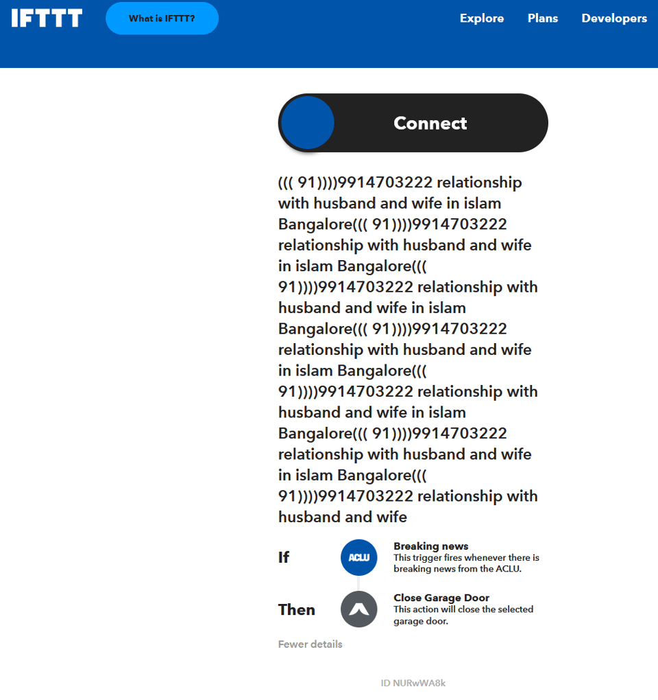 IFTTT can connect ACLU posts to a garage door opening