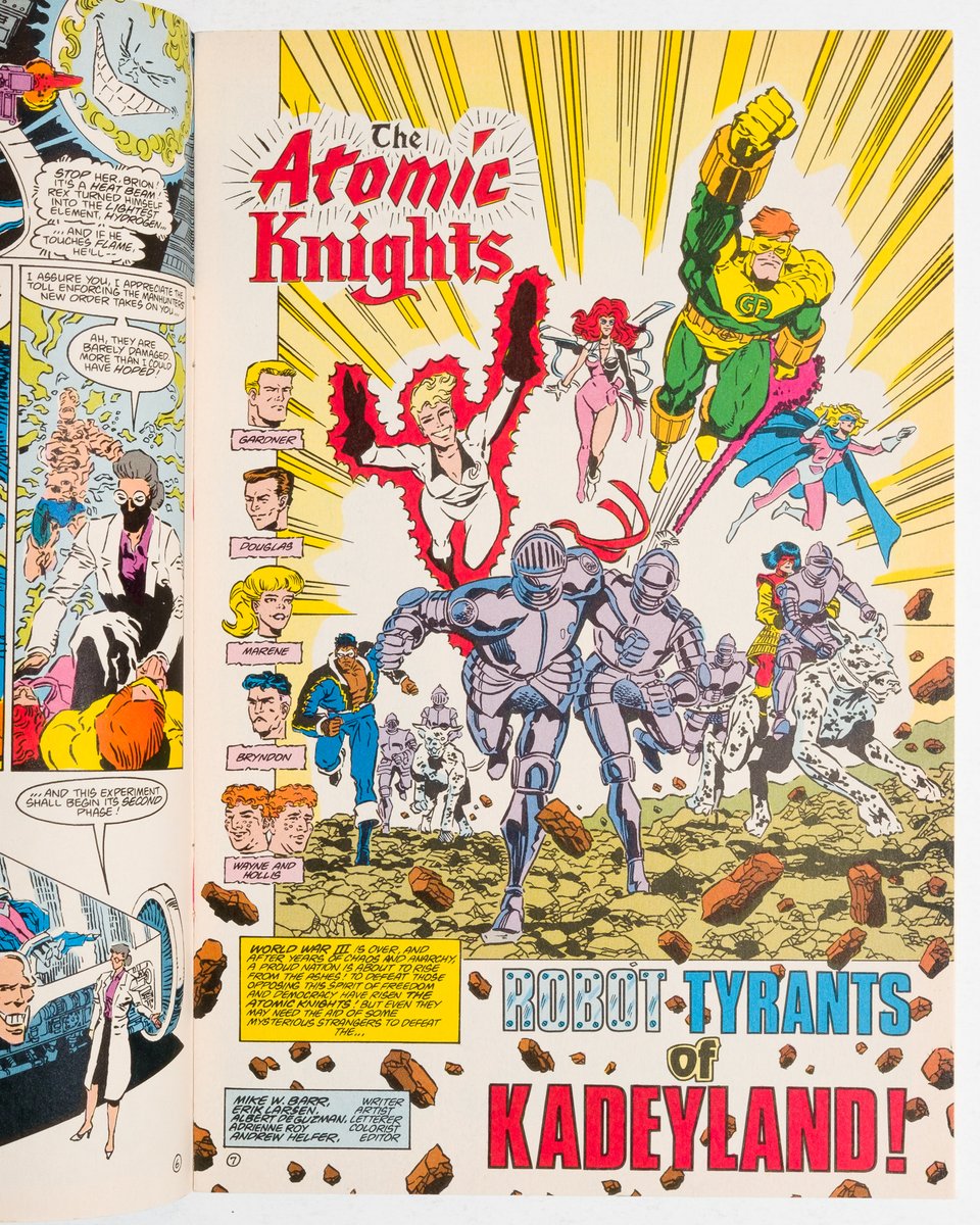 title page of The Outsiders Millennium tie-in. Erik Larsen art of the Atomic Knights