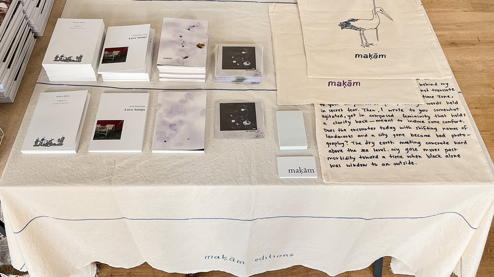 maḳām editions book fair table in Istanbul.