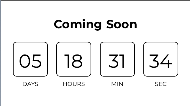 a countdown showing 5 days 18 hours 31 minutes 34 seconds
