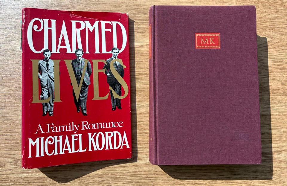 Michael Korda's Charmed Lives: A Family Romance, with and without dust jacket.