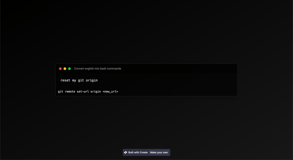 A command line generator
