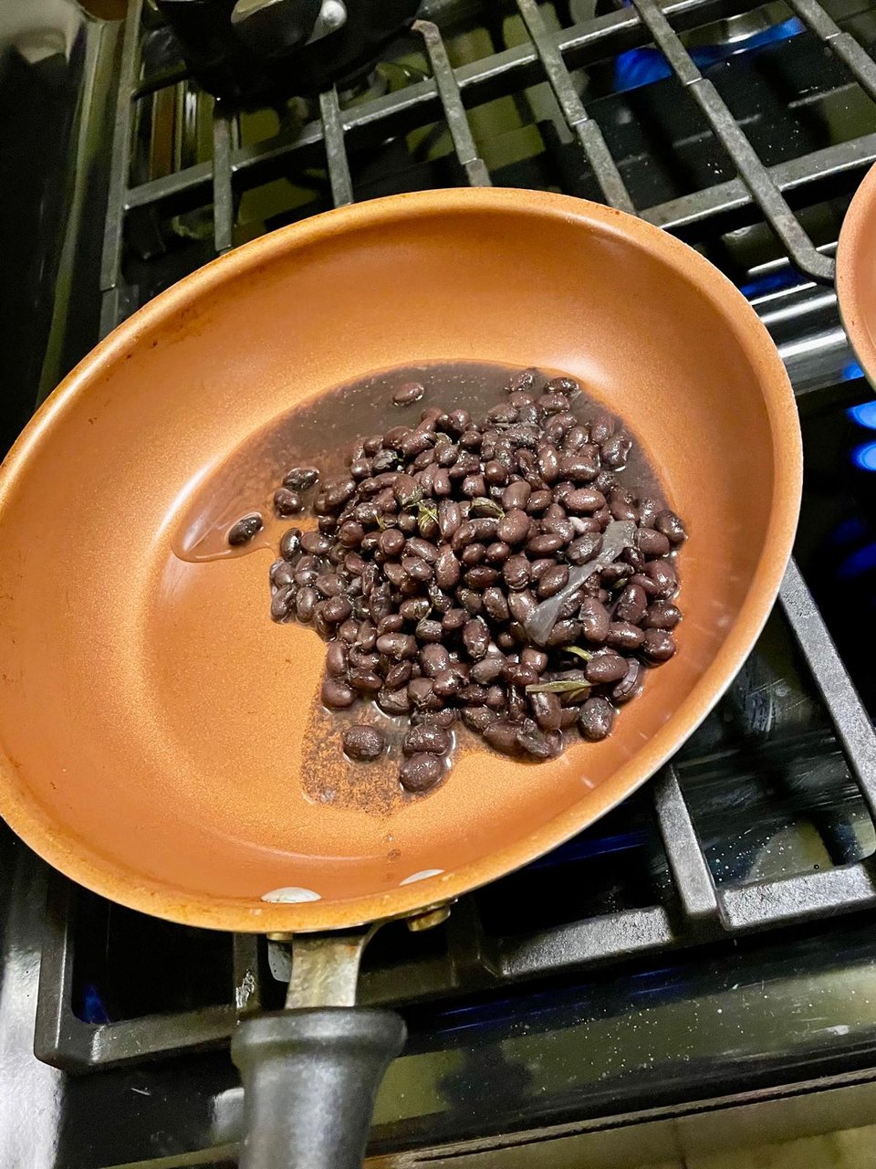 Beans in a pan