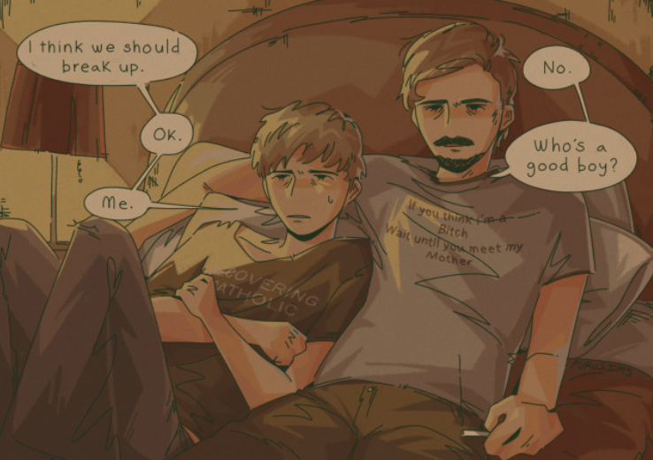 illustration of Randy and Benson form the film THE PASSENGER