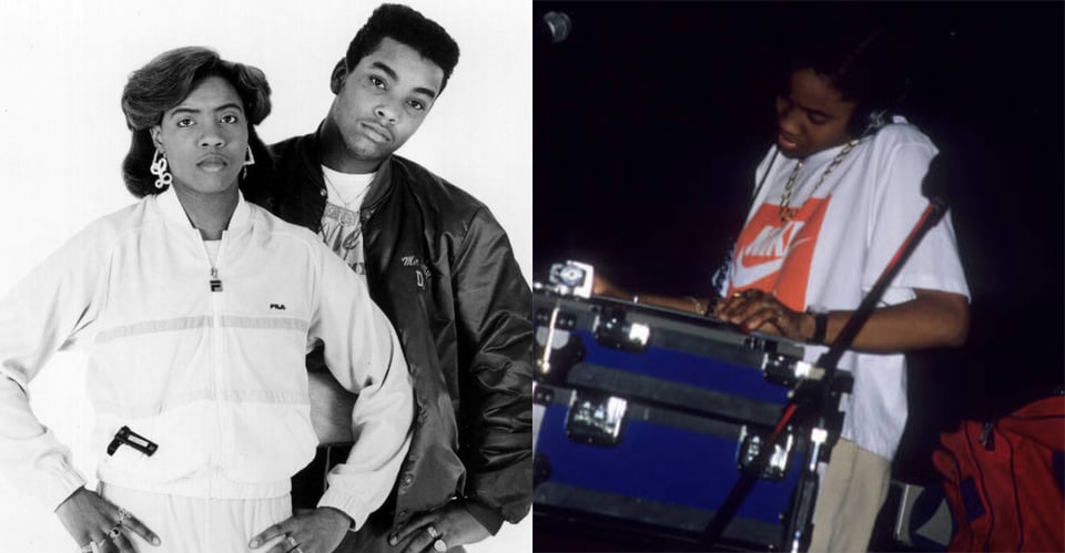 MC Lyte and DJ K-Rock, Right: Lyte in Trenton, NH, 1989