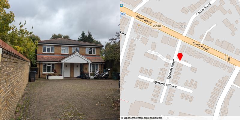 A picture and map of the mews