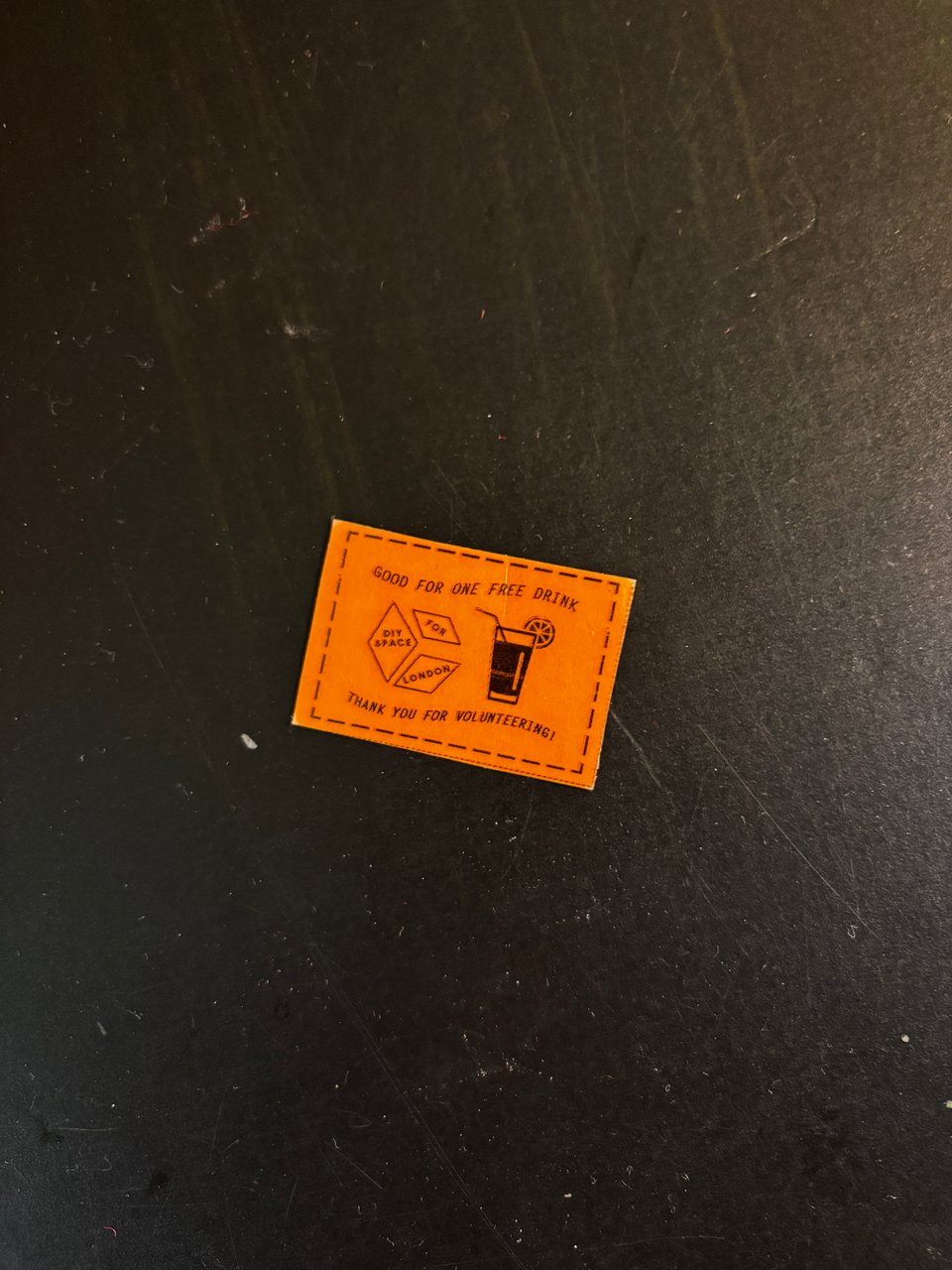 A DIY Space for London drinks ticket