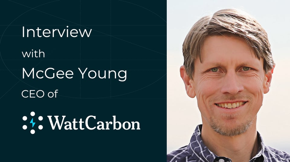 Banner image of McGee Young, CEO of WattCarbon
