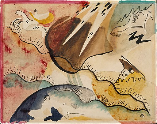 Abstract painting "Rain Landscape" by Wassily Kandinsky