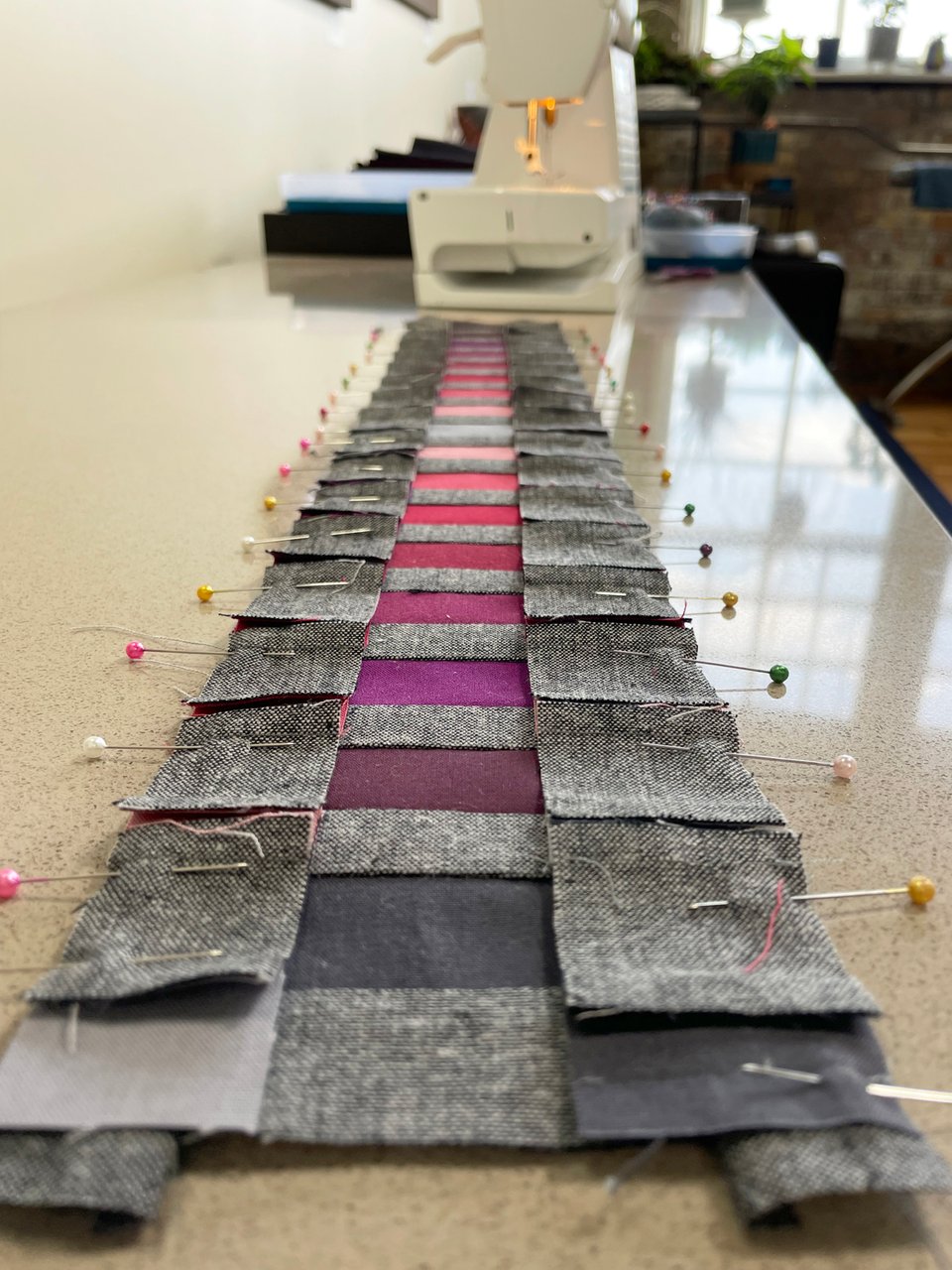 textile artwork in progress