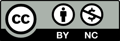 Creative Commons Logo showing sharing and reuse is okay but credit must be given to the creator and only for noncommercial use.
