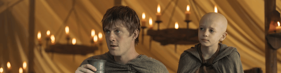 Dunk and Egg, the two main characters of A Knight of the Seven Kingdoms, sit in a tent.