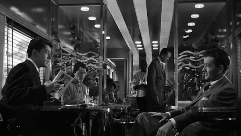 Still image from "Strangers on a Train."