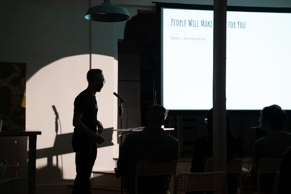 Elijah presenting.
