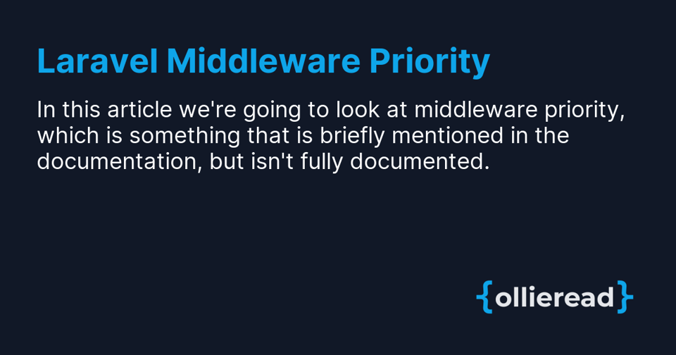 A meta image for the article 'Laravel Middleware Priority'