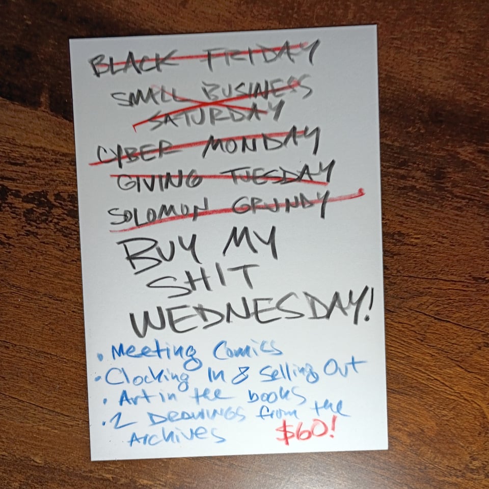 buy my shit Wednesday