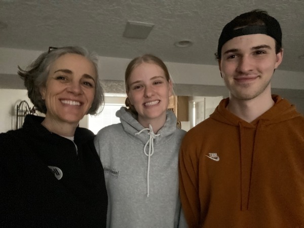 Me with my two middle children who are away at school