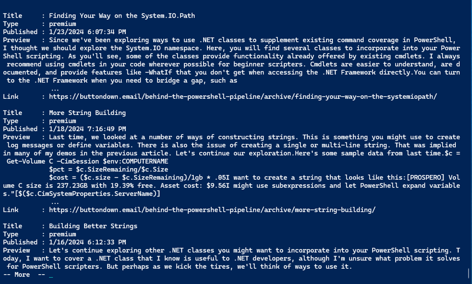 Summary preview text