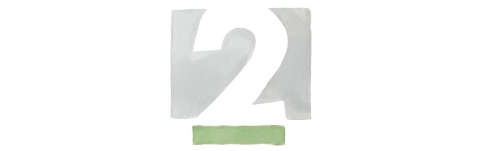 La 2 TV channel logo by José Luis Giménez del Pueblo