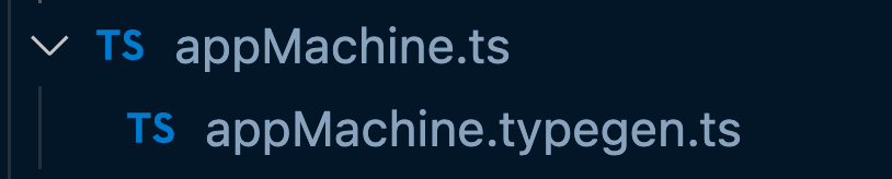 VS Code screenshot showing one can hide Typegen files