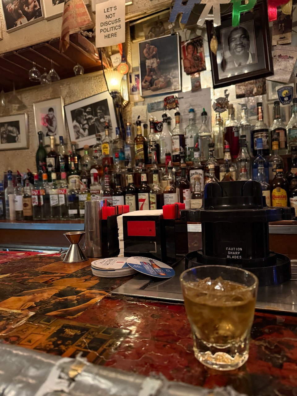interior of Jimmy's Corner bar in New York City