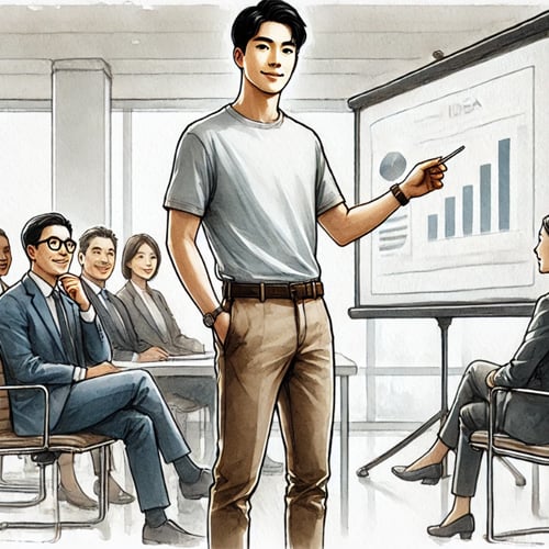 Person presenting