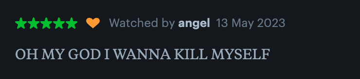 "OH MY GOD I WANNA KILL MYSELF"