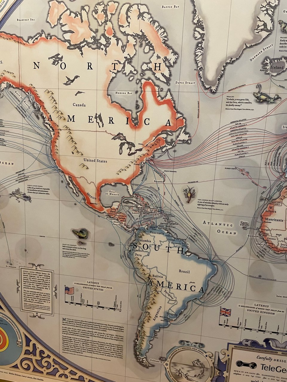 Map of the undersea internet-carrying cables at UCSD