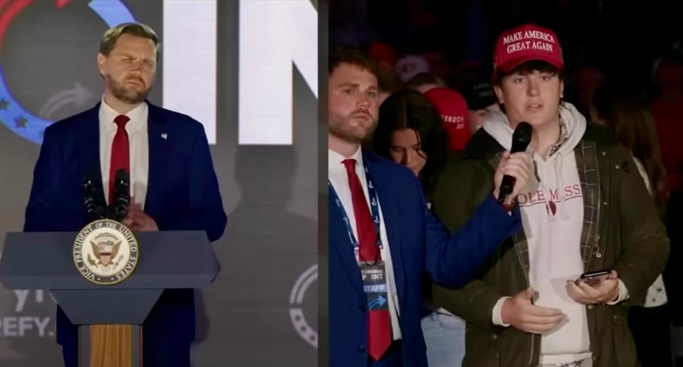 JD Vance sidesteps college student’s antisemitic question in Mississippi.