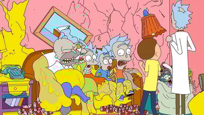 rick and morty simpsons couch gag