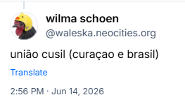 Post de wilma schoen (@waleska.neocities.org): união cusil (curaçao e brasil)