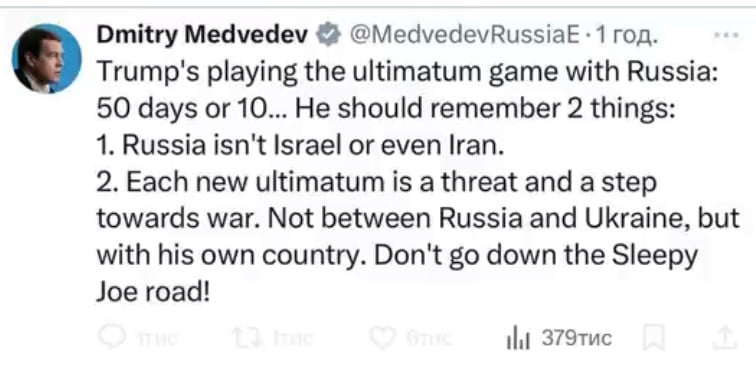 Russia answered.