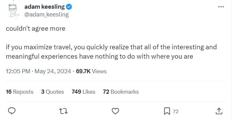 26. Why I don't travel