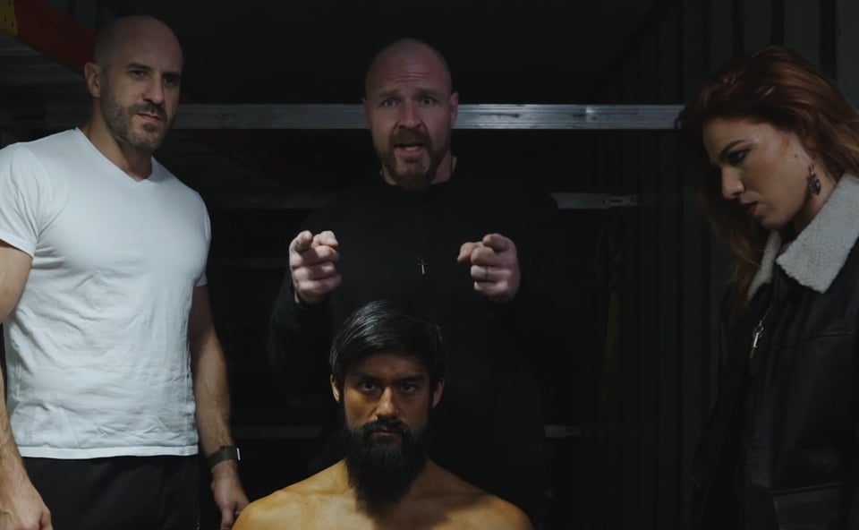 Jon Moxley and his Death Riders family.