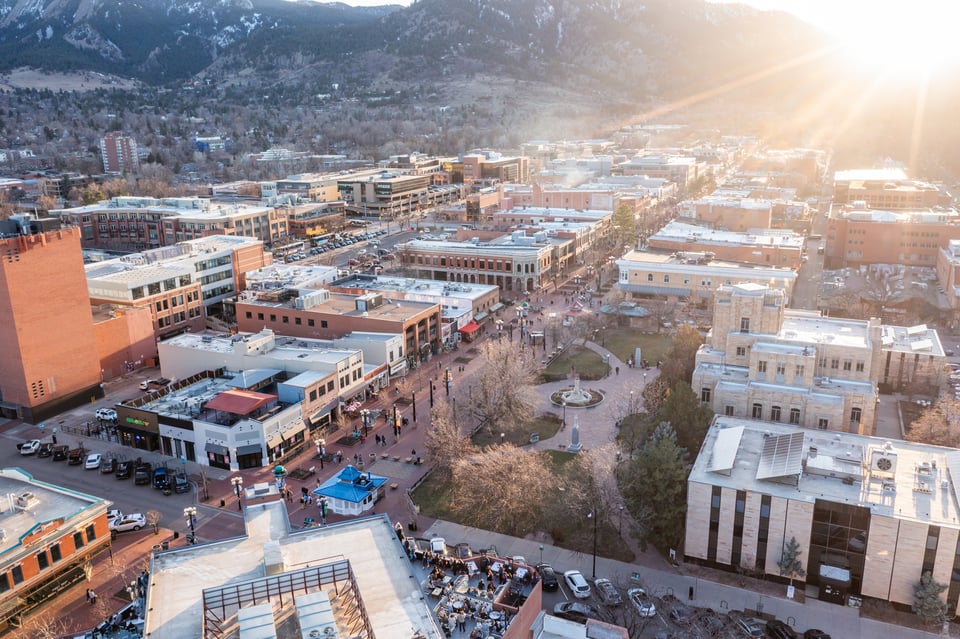 Pearl Street Mall in Boulder, Colorado.