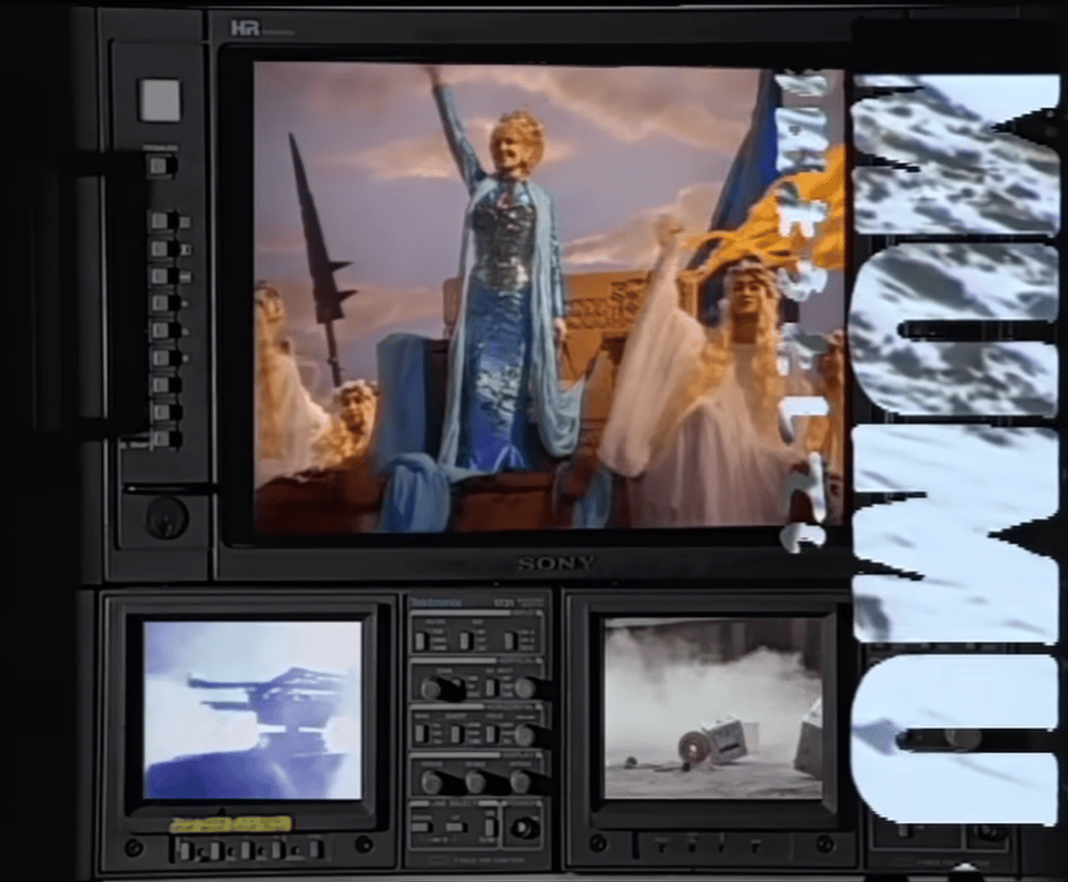 A screenshot of the Justified & Ancient video.