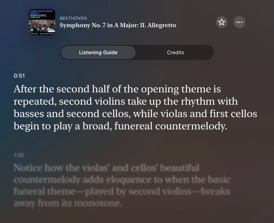Listening notes on Apple Classical