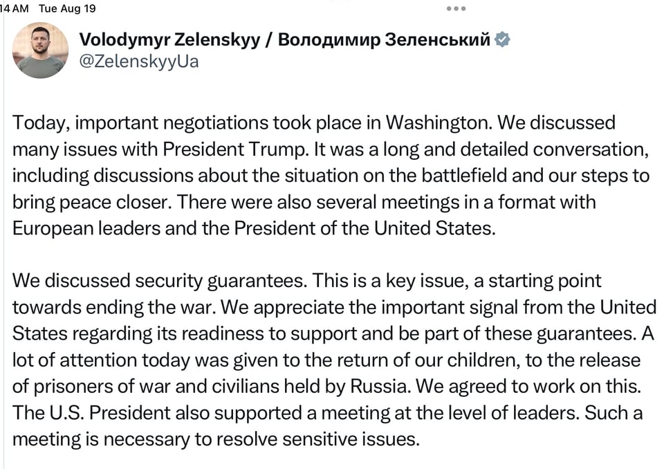 Zelenskyy tweeted.