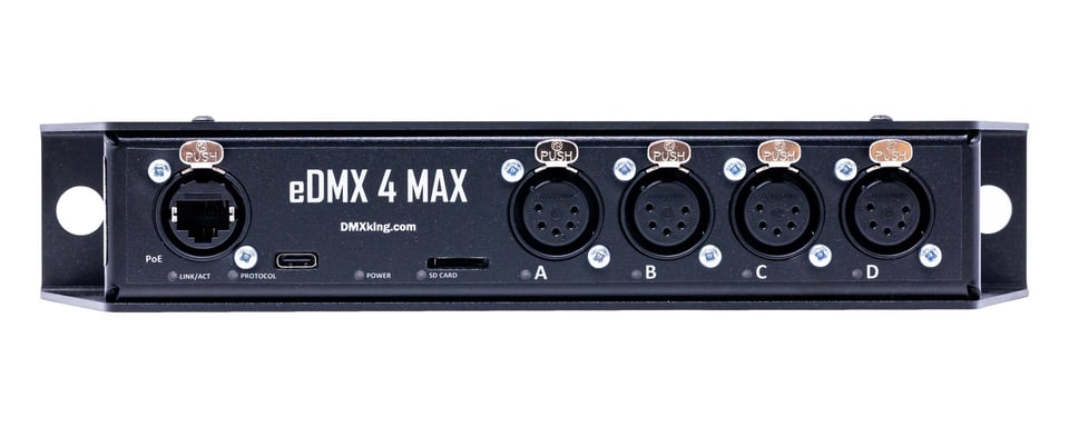 DMXking eDMX4 MAX ArtNet/sACN to DMX controller