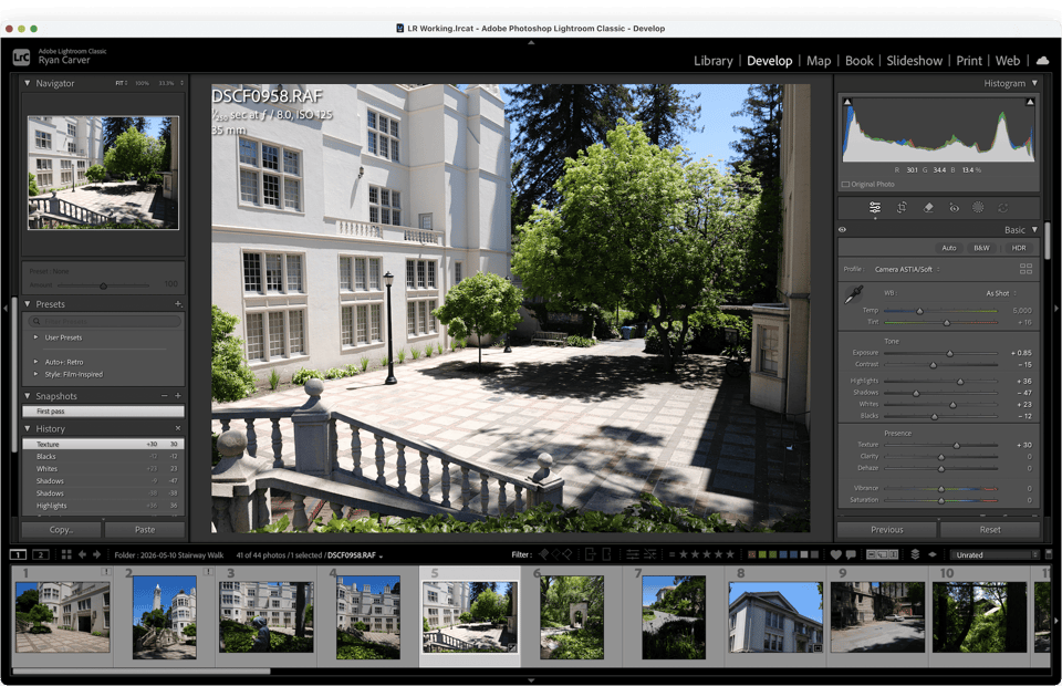 A screenshot of Adobe Lightroom Classic