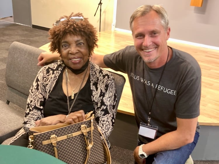 A photo of the writer and Lula Joe Williams.