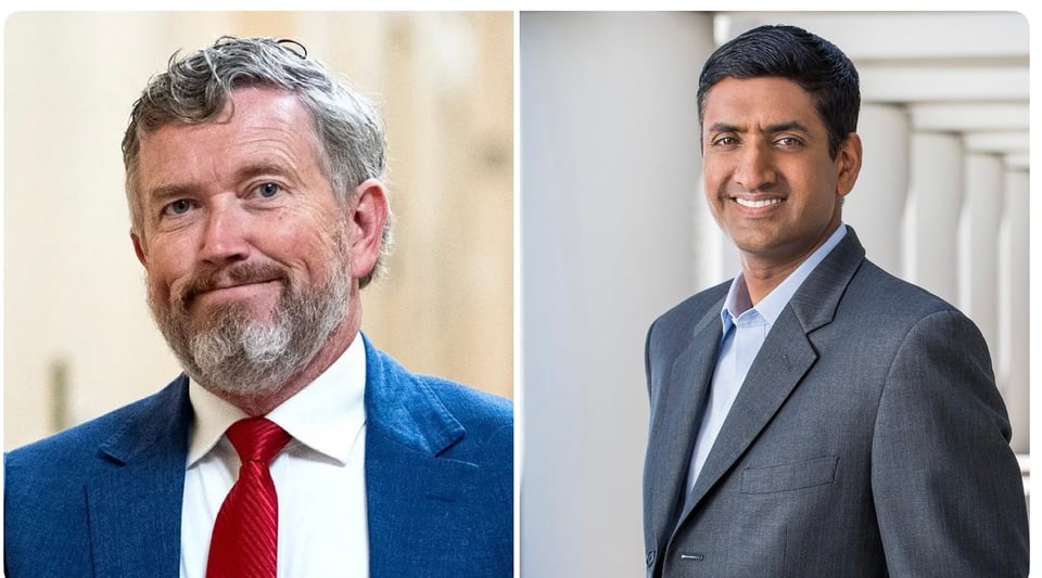 Rep. Thomas Massie (R-KY) (left below) and Rep. Ro Khanna (D-CA) are planning to file articles of impeachment against Attorney General Pam Bondi for not fully releasing the Epstein Files.