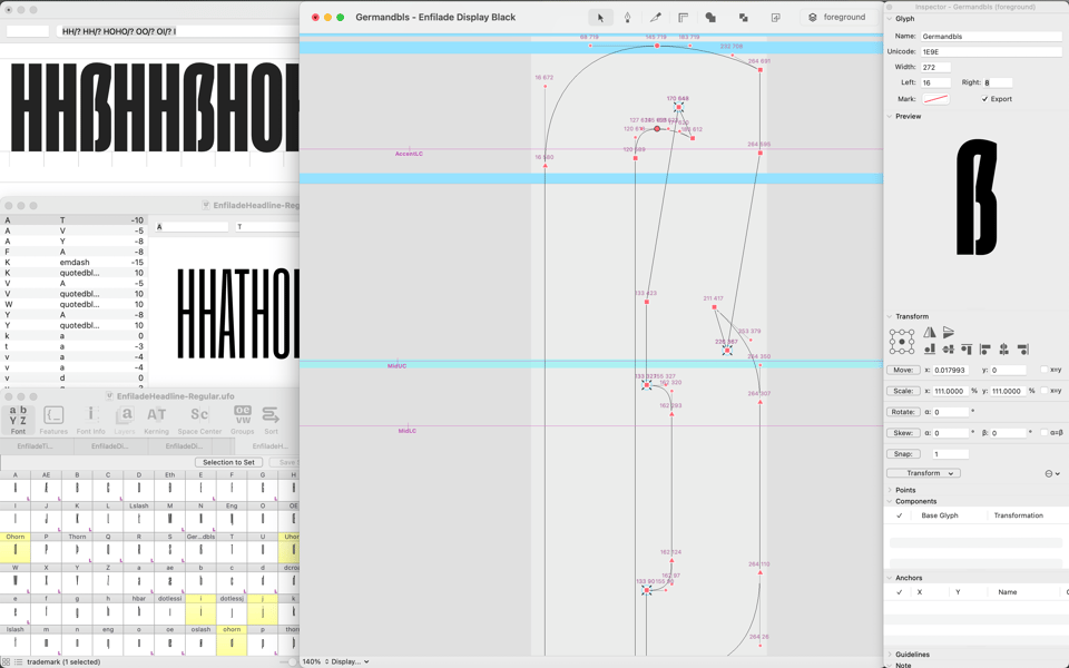 My Desktop with Enfilade open