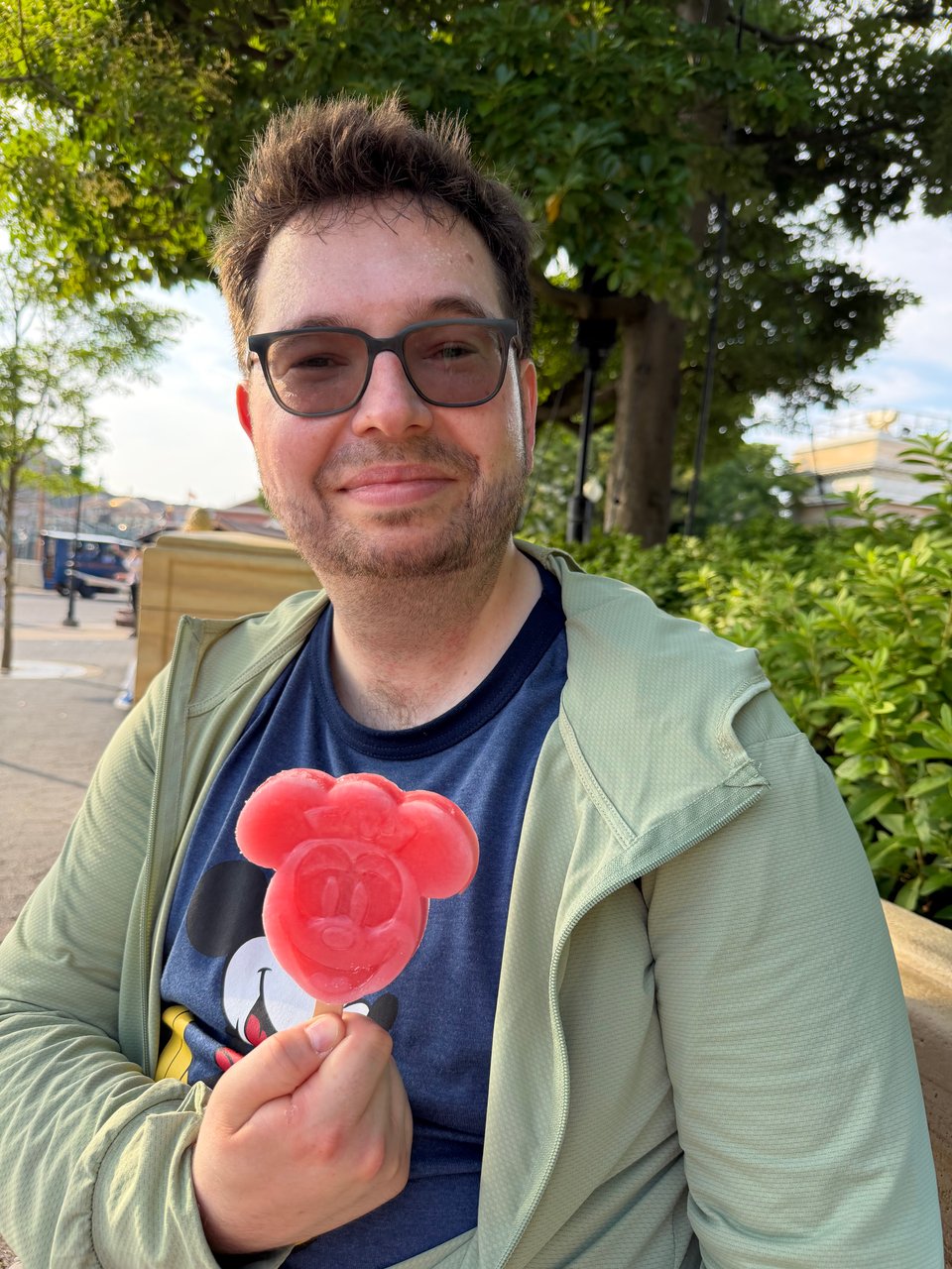 Marty, dead behind the eyes, holds up his pink, icy salvation