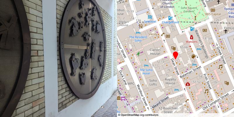 A picture and map of the mews