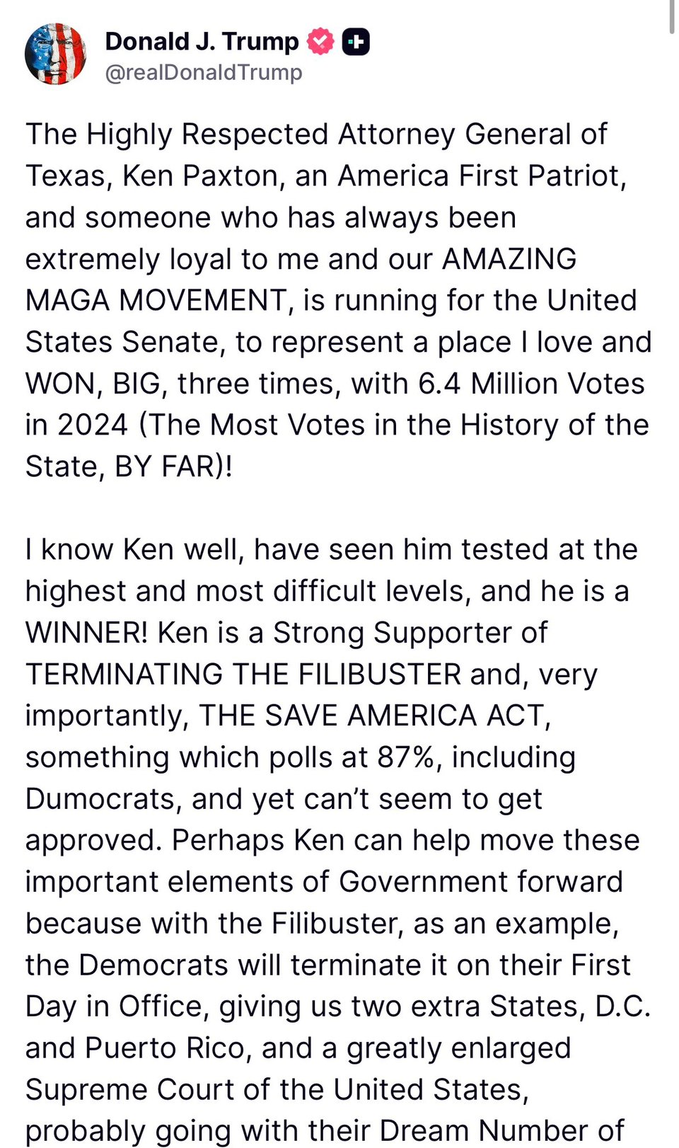 Incumbent Republican Senator Cornyn didn’t get Trump’s nod. Impeached Ken Paxton did.